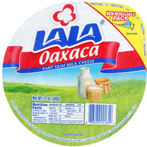 Lala Part Skim Milk Cheese Oaxaca 12 oz, Nutrition Information Innit