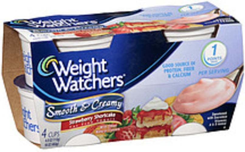 Weight Watchers Smooth & Creamy Strawberry Shortcake 4Cups 4.0 Oz Each