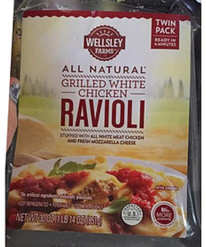 Wellsley Farms All Natural Grilled White Chicken Ravioli - 100 g