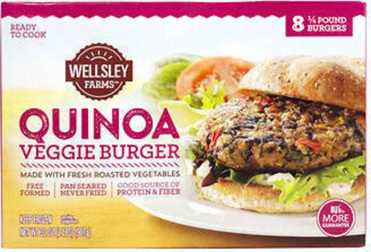 Wellsley Farms Quinoa Veggie Burger 113 g, Nutrition Information Innit
