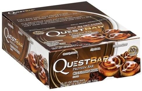 Quest Bar Cinnamon Roll Flavor Protein Bar - 12 ea