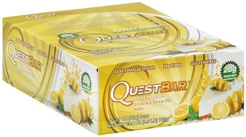 Quest Bar Lemon Cream Pie Flavor Protein Bar - 12 ea