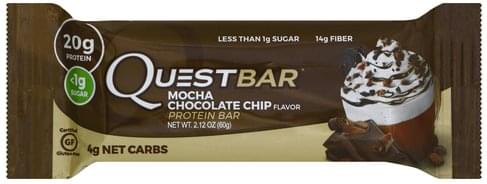 Quest Bar Mocha Chocolate Chip Flavor Protein Bar - 2.12 oz