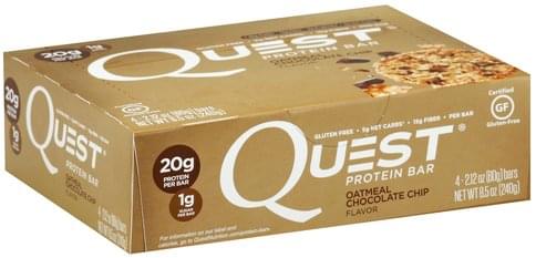 Quest Oatmeal Chocolate Chip Flavor Protein Bar - 4 ea