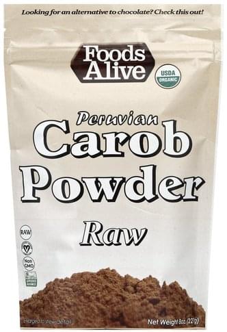 Foods Alive Peruvian, Raw Carob Powder - 8 oz