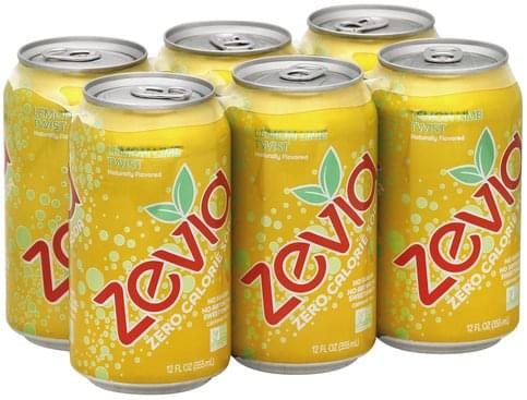 Zevia Zero Calorie, Lemon Lime Twist Soda - 6 ea