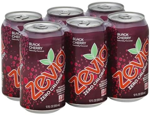 Zevia Zero Calorie, Black Cherry Soda - 6 ea