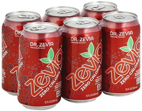 Zevia Zero Calorie, Dr. Zevia Soda - 6 ea