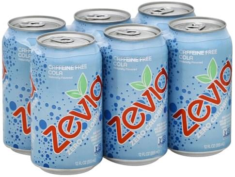Zevia Zero Calorie, Cola, Caffeine Free Soda - 6 ea