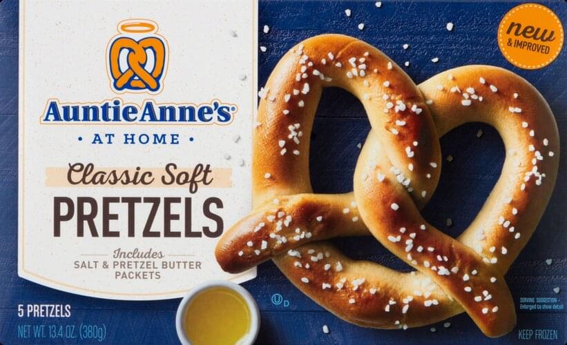 Auntie Anne's Classic Soft Pretzels 5 ea, Nutrition Information Innit