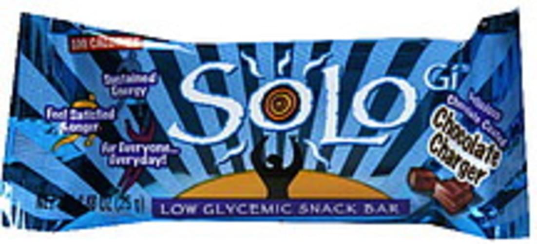 SoLo Gi Chocolate Charger Low Glycemic Snack Bar 0.88 oz, Nutrition