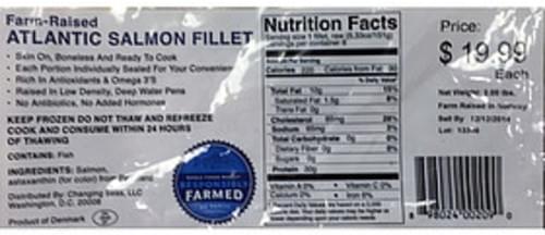 Generic Atlantic Salmon Fillet - 151 g, Nutrition Information | Innit