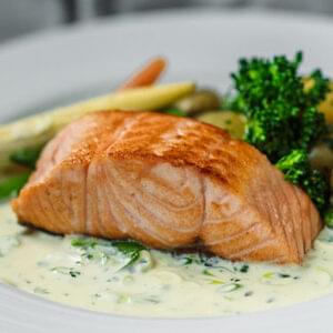 Pan-Fried Salmon with a Creamy Tarragon Sauce | Central Market - Really ...