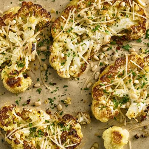 Roasted Lemon Cauliflower Steaks Central Market Really Into Food