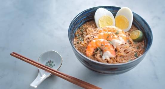 Indian Style Mee Siam with Fresh Prawns