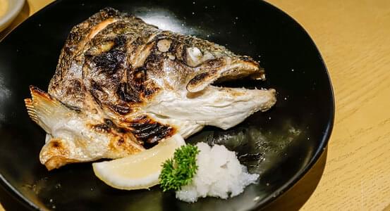 Salt Grilled Salmon Head & Collar