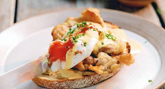 Soft Shell Crab Salted Eggs Benedict