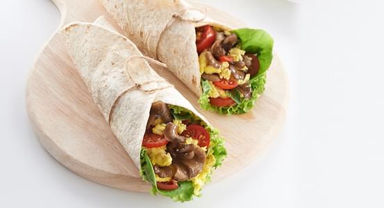 Maitake Mushroom Wholemeal Breakfast Wraps