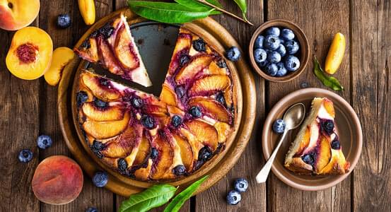 Peach & Blueberry Cheesecake