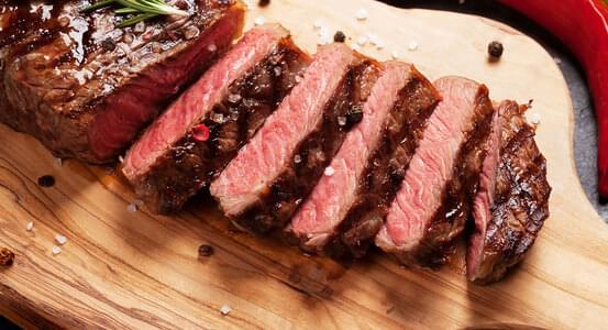 Grilled Striploin Steak with Garlic Butter Mushroom