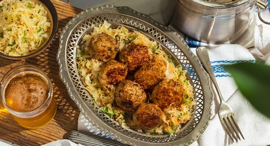 German Meatballs with Mustard Gravy