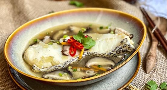 Cod in Garlic-Ginger Broth
