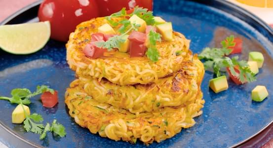 Instant Noodle Fritters with Carrot & Zucchini