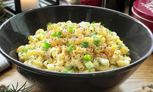 Merry Deviled Egg Macaroni Salad