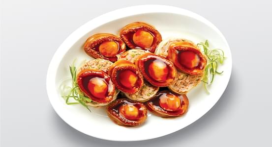 Braised South African Baby Abalone with Stuffed Onion