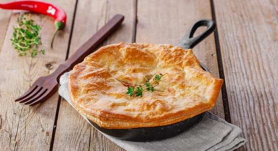 Prata Pot Pie With Boston Clam Chowder