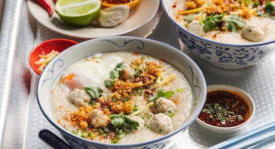Thai Pork Ball Porridge
