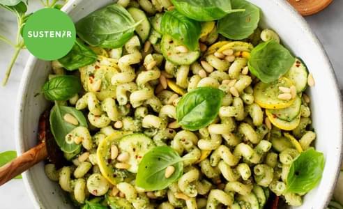 Sustenir Pasta Salad with Lemon Pesto Dressing