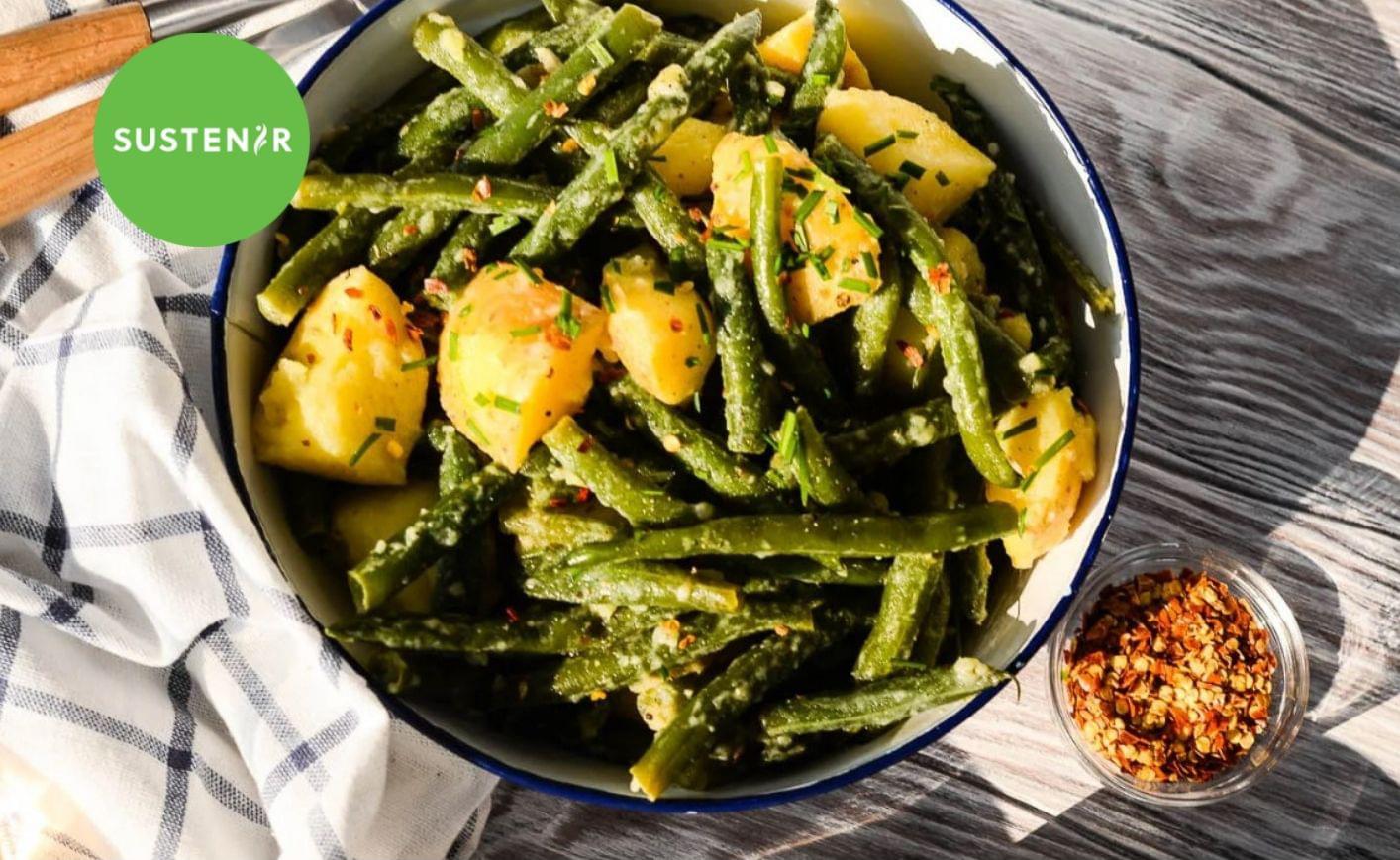 Sustenir Kale Pesto, Potato and Green Bean Salad