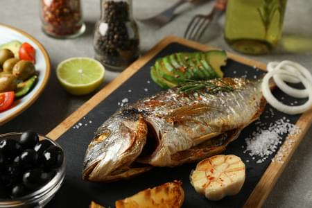 Grilled Grey Mullet