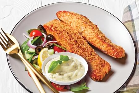 Crispy Baked Salmon with Tartar Sauce