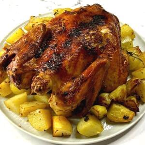 Air Fried Soy Chicken With Potatoes