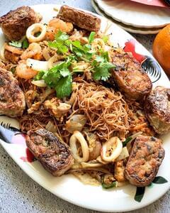 Fried Mee Suah with Hae Zhor