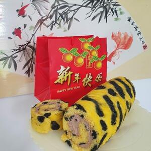 CNY inspired Tiger Swiss Roll