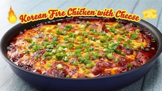 Korean Fire Chicken with Cheese