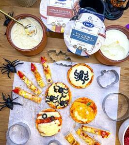 Cheesy Halloween Pizza