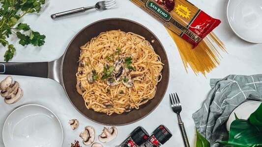 Creamy Mushroom Spaghetti