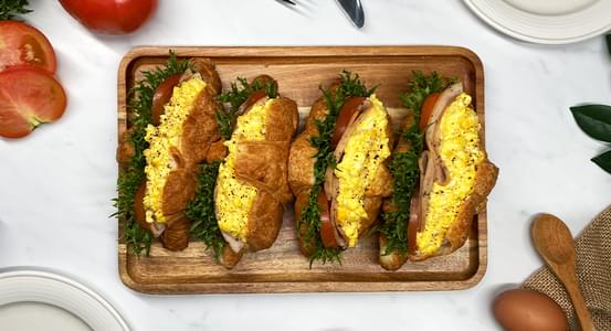 Egg Mayo & Chicken Ham Croissant Sandwich