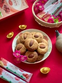 Eggless Dairy Free Fatt Choy Almond Cookies