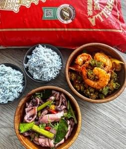 Blue Pea flower Nasi Padang