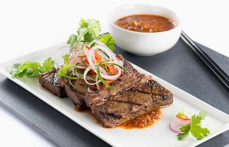 Pan Seared Australian Beef Ribeye with Rendang Sauce