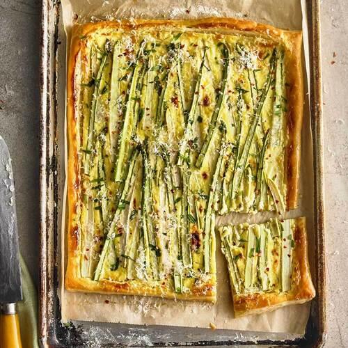 Asparagus, Goat Cheese, and Tarragon Tart Central Market Really