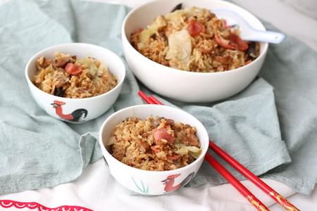 Rice Cooker Cabbage Rice