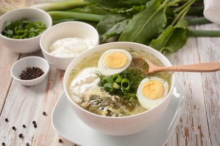 Trio Egg Spinach Noodle Soup